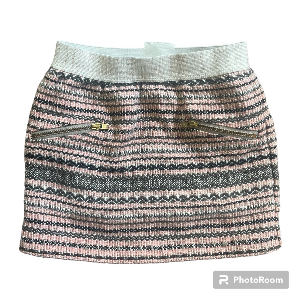 Genuine Kids Tweed Skirt size 5T Black, White, Gold, and Pink